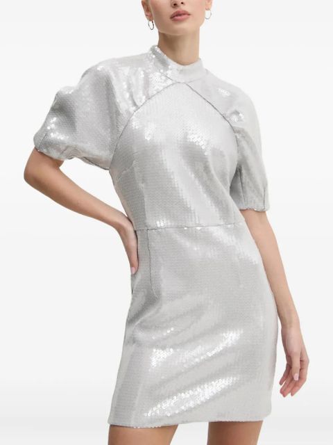 ROTATE BIRGER CHRISTENSEN puff-sleeve sequinned dress - Grey - zdjęcie produktu nr 2