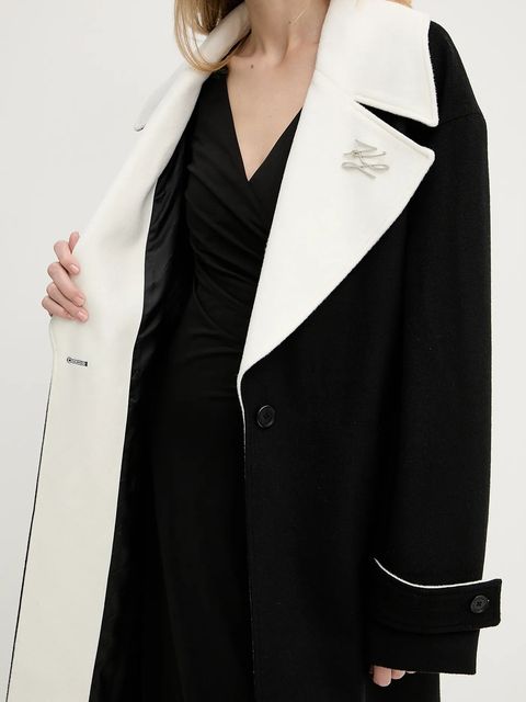 Karl Lagerfeld płaszcz wełniany