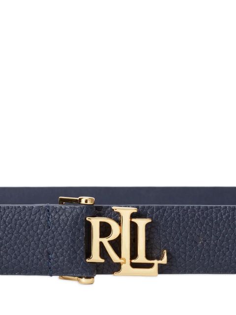 Lauren Ralph Lauren logo-plaque pebbled belt - Blue - zdjęcie produktu nr 2