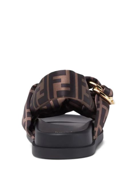 FENDI Feel FF logo sandals - Brown