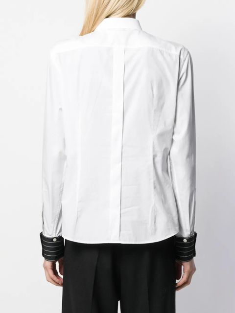 Dolce & Gabbana contrasting plastron tuxedo shirt - White