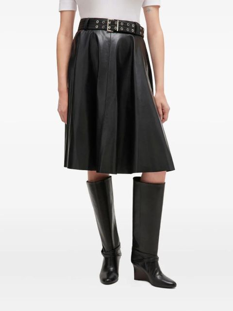 GANNI belted midi skirt - Black - zdjęcie produktu nr 2