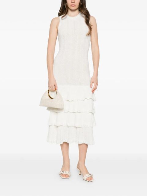 TWINSET ruffled midi dress - White - zdjęcie produktu nr 2