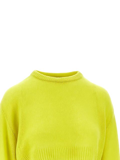 Balenciaga crew-neck cropped top - Yellow - zdjęcie produktu nr 2