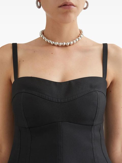 Jil Sander sleeveless bustier top - Black