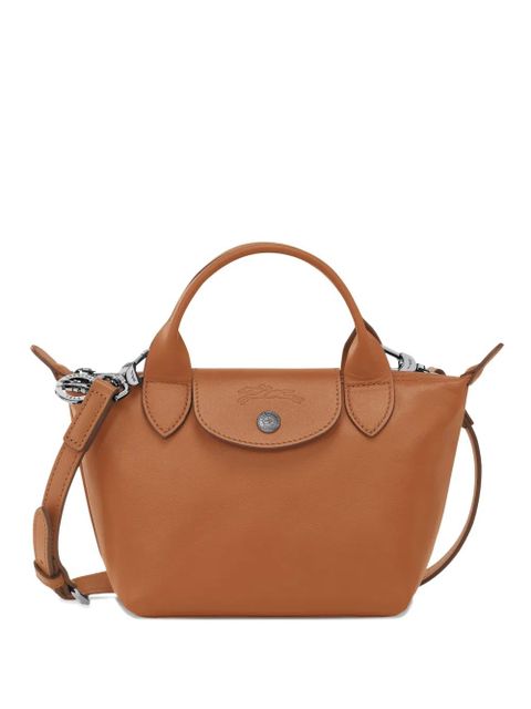 Longchamp Le Pliage Xtra XS leather tote bag - Brown