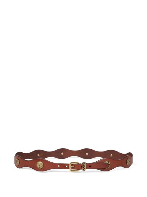 ETRO wavy leather belt - Brown - zdjęcie produktu nr 1