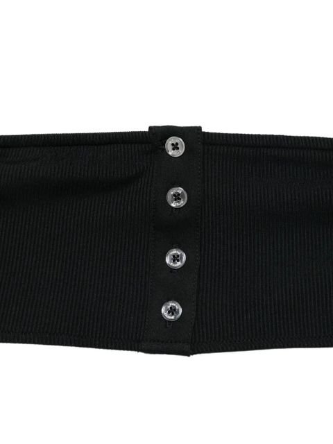 TOTEME ribbed strapless bikini top - Black