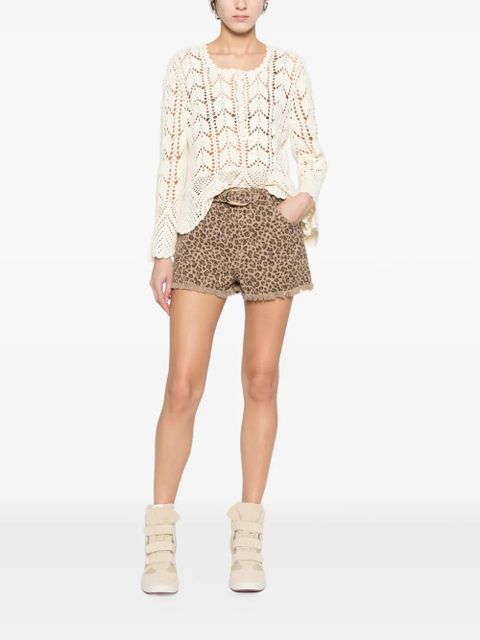 TWINSET leopard-pattern shorts - Neutrals - zdjęcie produktu nr 2