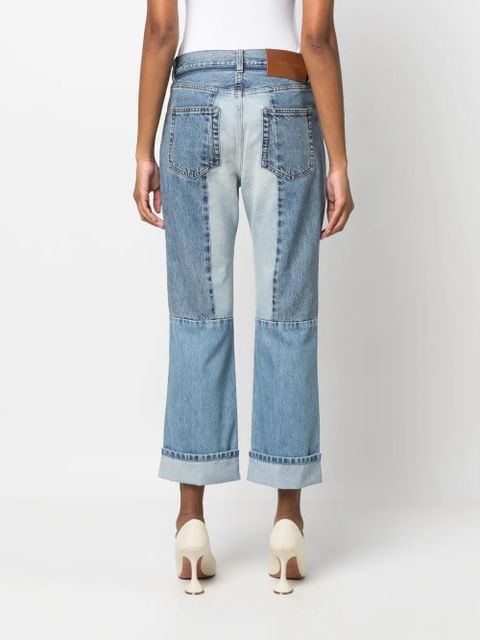 Victoria Beckham straight-leg patchwork jeans - Blue