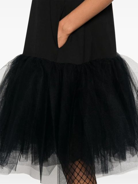 Simone Rocha tulle-trim dress - Black