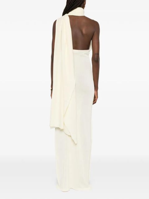 Aya Muse Thea scarf-detail maxi dress - Neutrals