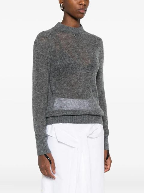 Coperni logo-embellished crew-neck sweater - Grey