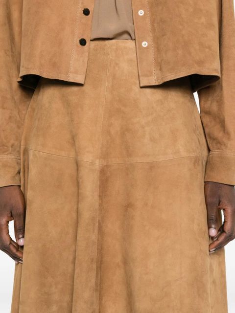 Nour Hammour Opera panelled midi skirt - Neutrals