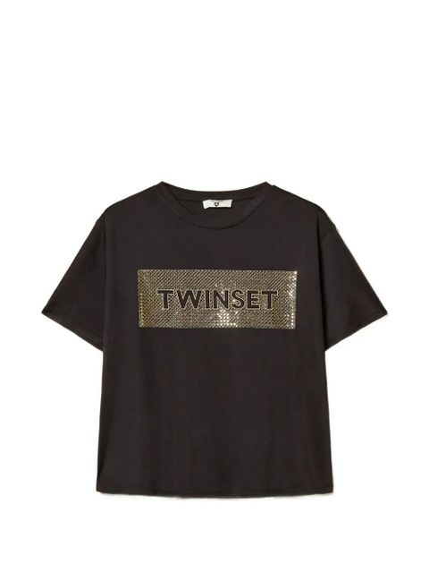 TWINSET logo-detail T-shirt - Black - zdjęcie produktu nr 1