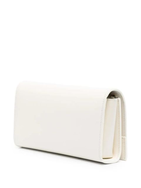 Jil Sander logo-stamp leather shoulder bag - Neutrals