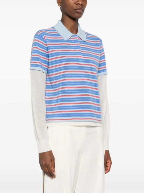 Guest In Residence Gir striped layered sweater - Blue