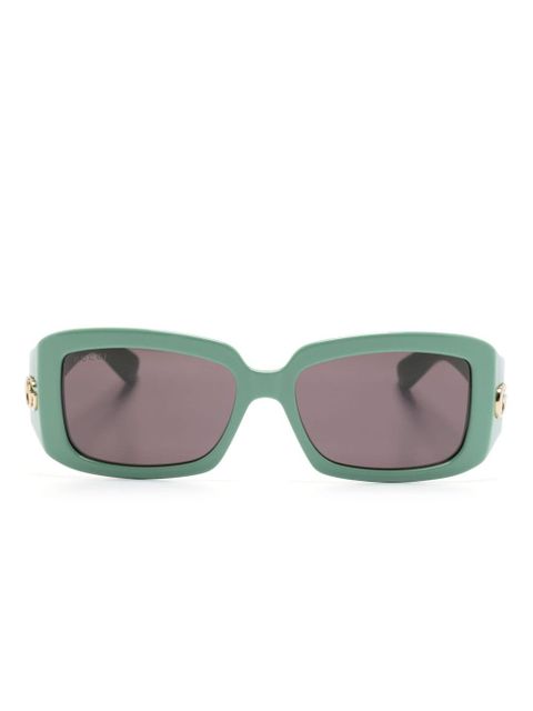 Gucci Eyewear Icon GG rectangle-frame sunglasses - Green - zdjęcie produktu nr 1