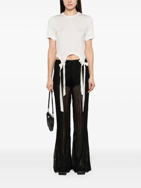 Simone Rocha bow-detail cotton T-shirt - White - zdjęcie produktu nr 2