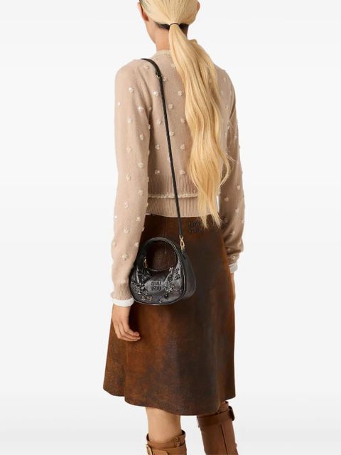 Miu Miu mini Wander leather tote bag - Brown - zdjęcie produktu nr 2