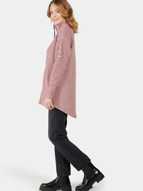 Didriksons bluza polarowa SALLY damska kolor różowy gładka 505165 - zdjęcie produktu nr 2