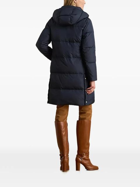 Lauren Ralph Lauren hooded embroidered coat - Blue