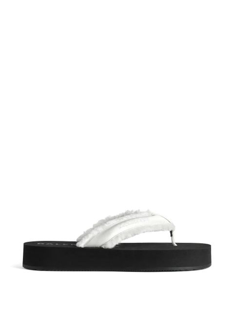 Balenciaga Jet Lag satin flat sandals - White - zdjęcie produktu nr 1
