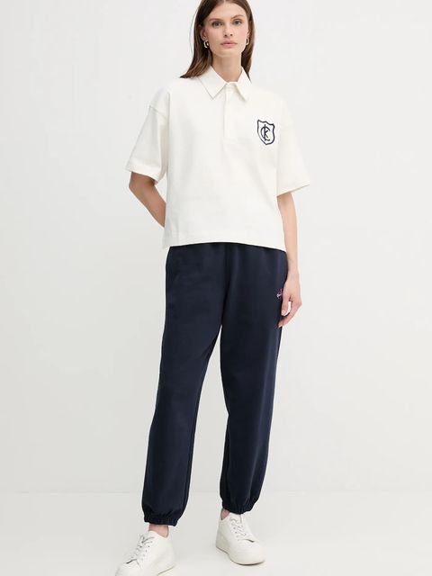 Calvin Klein Jeans spodnie dresowe damskie kolor granatowy gładkie LV047B235G