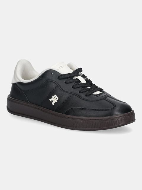 Tommy Hilfiger sneakersy skórzane TH HERITAGE SNEAKER SHINY damskie kolor czarny FW0FW08823 - zdjęcie produktu nr 1