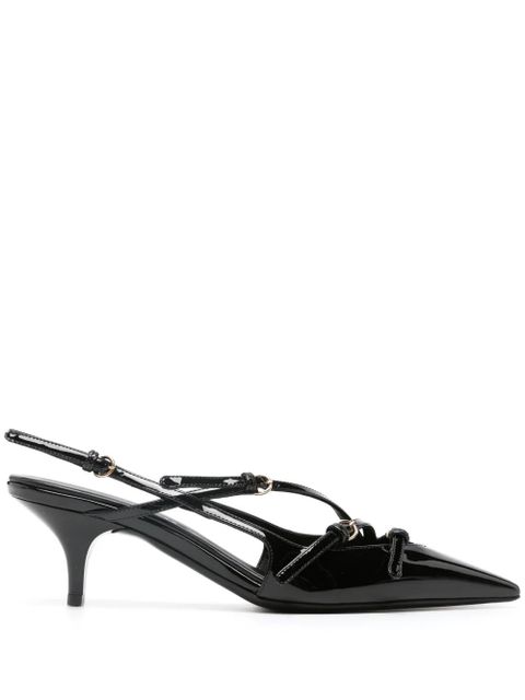Miu Miu buckle-embellished slingback pumps - Black - zdjęcie produktu nr 1