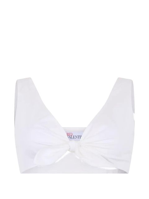 Valentino Garavani knot-detail crop top - White - zdjęcie produktu nr 1