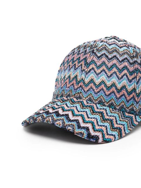 Missoni zigzag-knit baseball cap - Blue