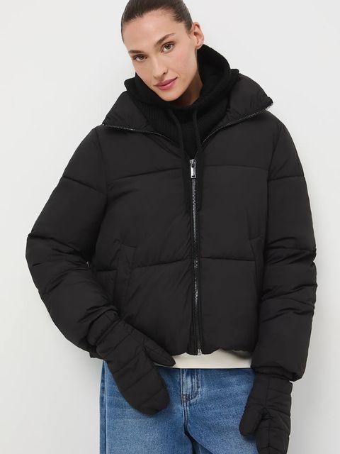 Medicine kurtka damska kolor czarny zimowa oversize - zdjęcie produktu nr 1