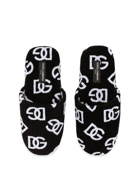 Dolce & Gabbana jacquard slippers - Black
