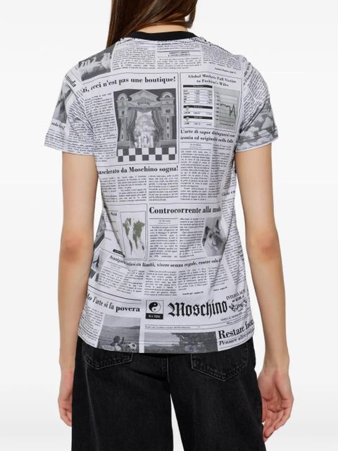 Moschino printed round-neck T-shirt - White