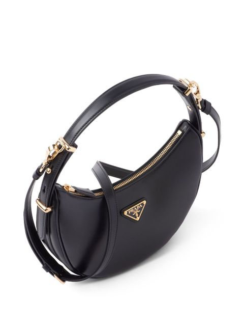 Prada Arqué leather shoulder bag - Black