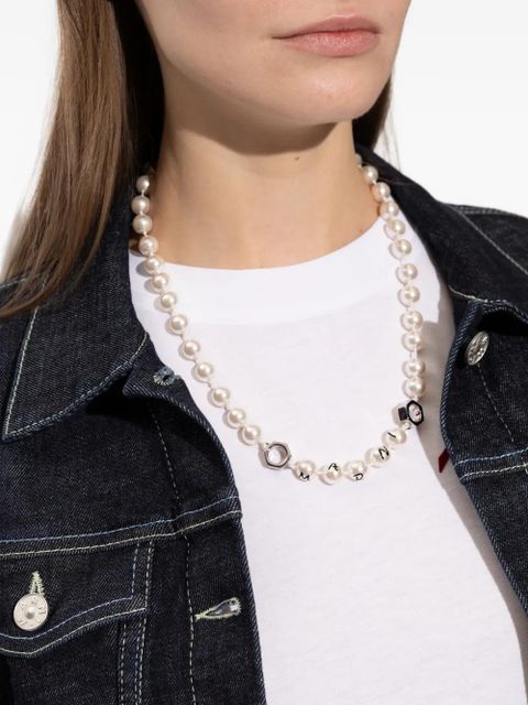 Marni logo-lettering necklace - Neutrals - zdjęcie produktu nr 2