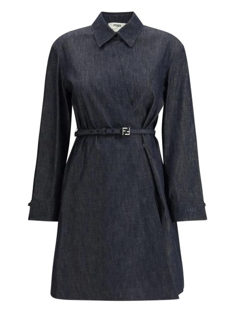 FENDI belted shirt dress - Blue - zdjęcie produktu nr 1