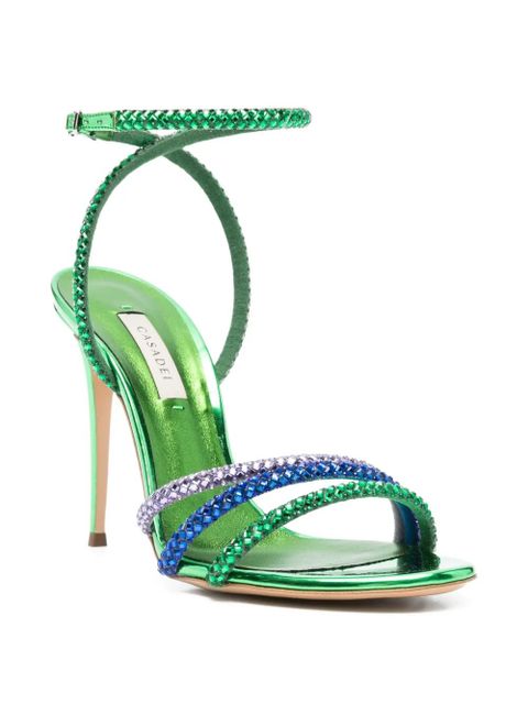 Casadei Blade embellished strap sandals - Green