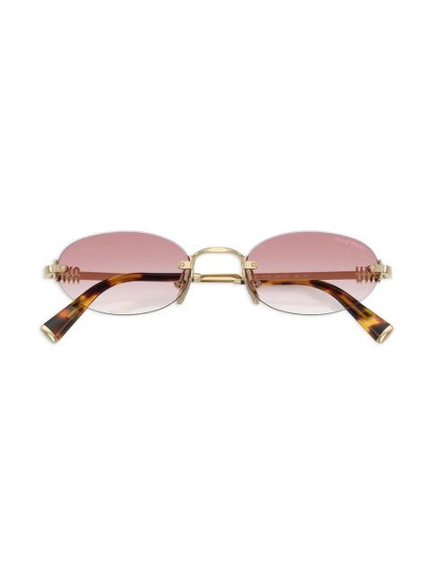 Miu Miu Eyewear oval-frame sunglasses - Gold