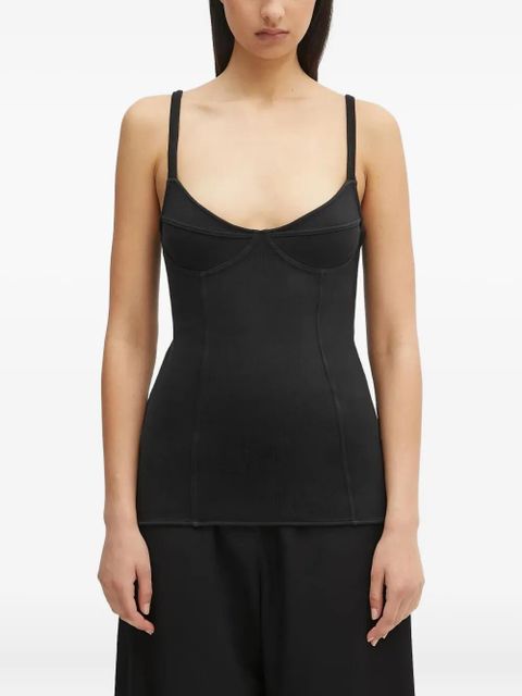 OUR LEGACY ribbed-knit scoop-neck top - Black - zdjęcie produktu nr 1