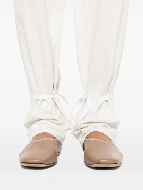 LEMAIRE cotton straight trousers - Neutrals
