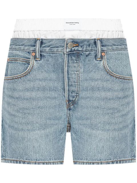 Alexander Wang layered denim shorts - Blue - zdjęcie produktu nr 1