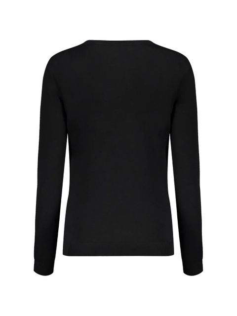 Valentino Garavani logo-intarsia crew-neck sweater - Black - zdjęcie produktu nr 2