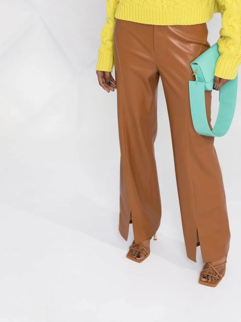 Nanushka curved seam straight-leg trousers - Brown