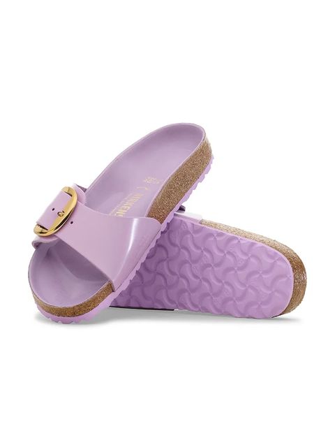 Birkenstock klapki Madrid Big Buckle damskie kolor fioletowy 1030366