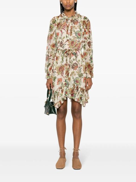 Ulla Johnson Anais ruffled silk mini dress - Neutrals - zdjęcie produktu nr 2