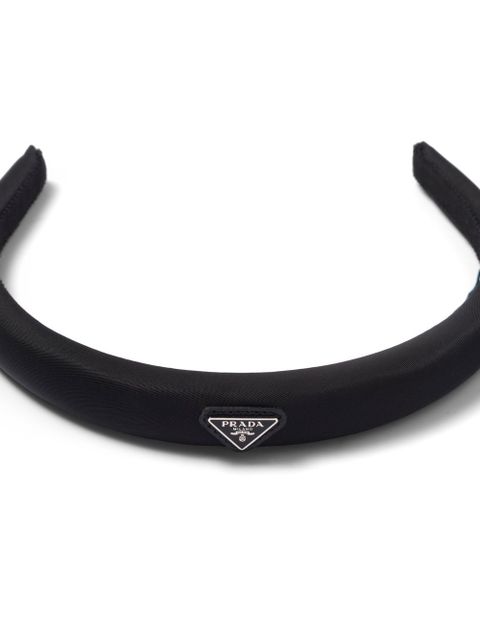Prada Re-Nylon triangle-logo headband - Black