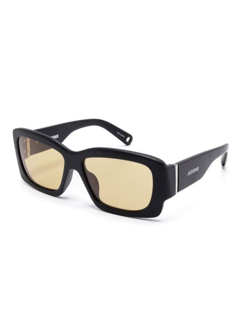 Jacquemus rectangle-frame sunglasses - Black - zdjęcie produktu nr 2