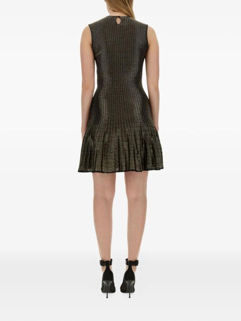 Alexander McQueen textured mini dress - Black